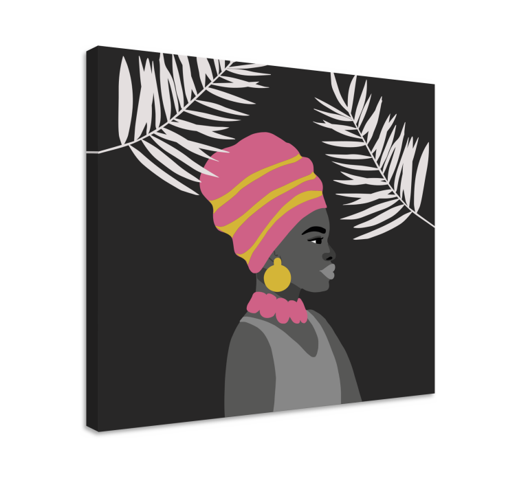 Elegant black woman people canvas - TenStickers