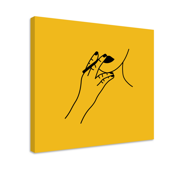 Retro canvas fashionable hand gesture - TenStickers