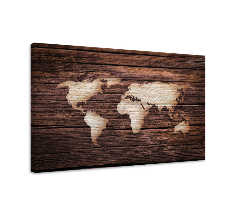 Wooden brown 3D canvas prints - TenStickers