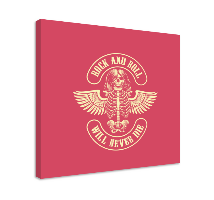 Retro canvas rock legend skeleton - TenStickers