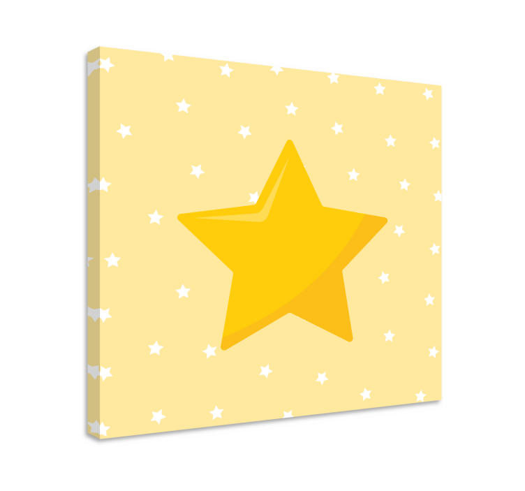 Yellow classic star nursery canvas - TenStickers