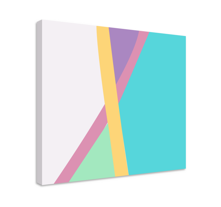 Geometric colorful interplay abstract wall art - TenStickers