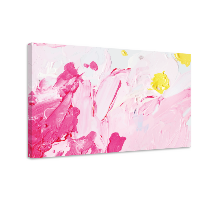 Landscape canvas in abstract pink swirls - TenStickers