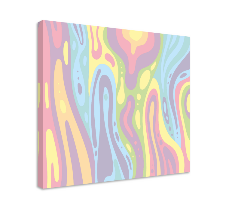 Abstract wall art colorful flowing designs - TenStickers