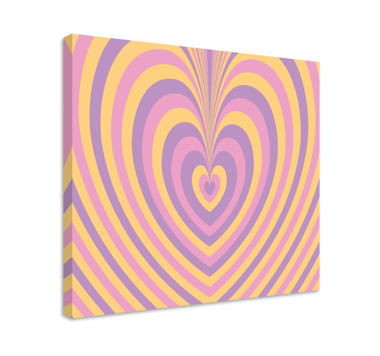 Abstract wall art heart pattern waves - TenStickers