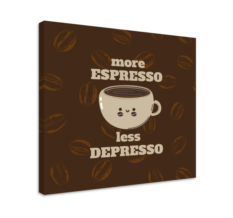 Rustic canvas wall art coffee is my love language - TenStickers