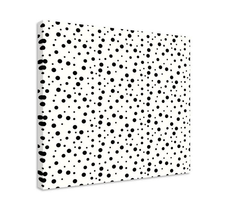 Geometric canvas monochrome dot design - TenStickers