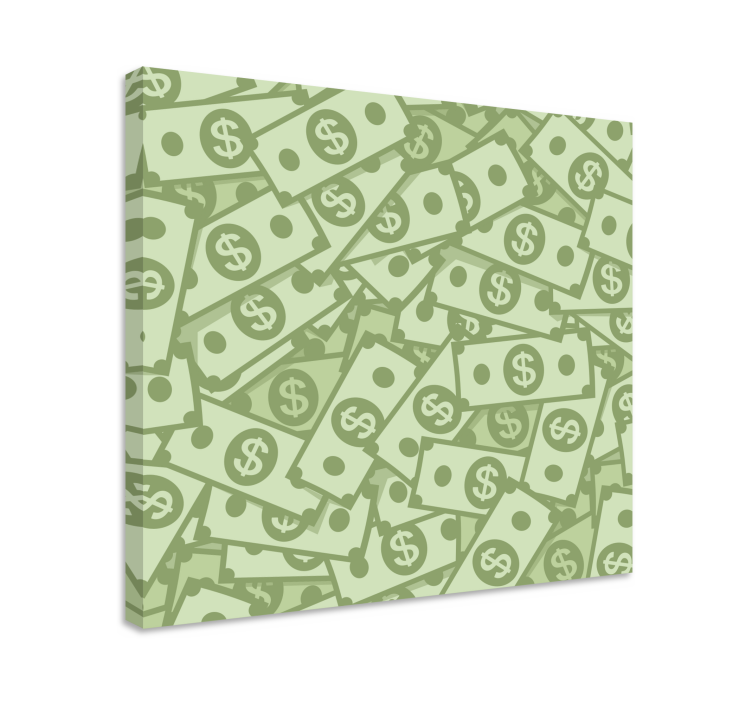 Money pattern wall canvas - TenStickers