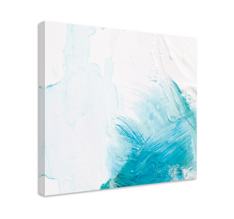Abstract wall art aqua wave swirl - TenStickers