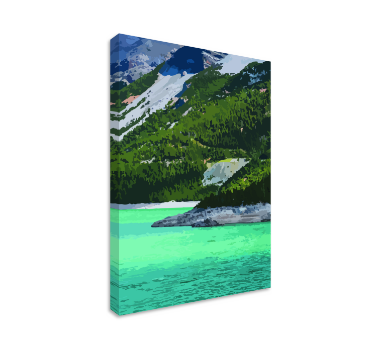 Serene Mountain View landscape canvas - TenStickers