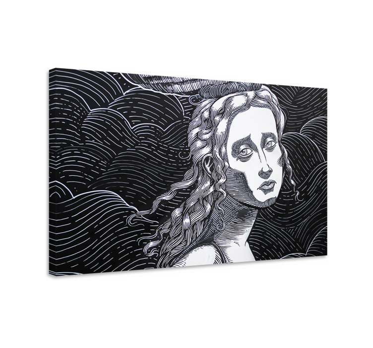 Canvas art expressive portrait - TenStickers