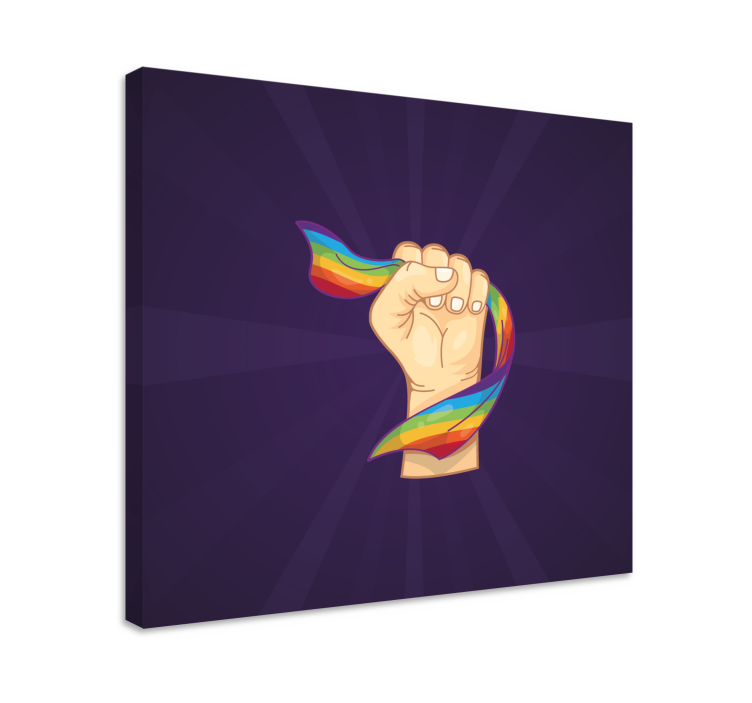 Quote canvas pride fist emblem - TenStickers