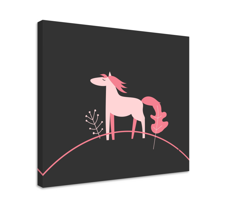Horse wall art stylish pink horse - TenStickers