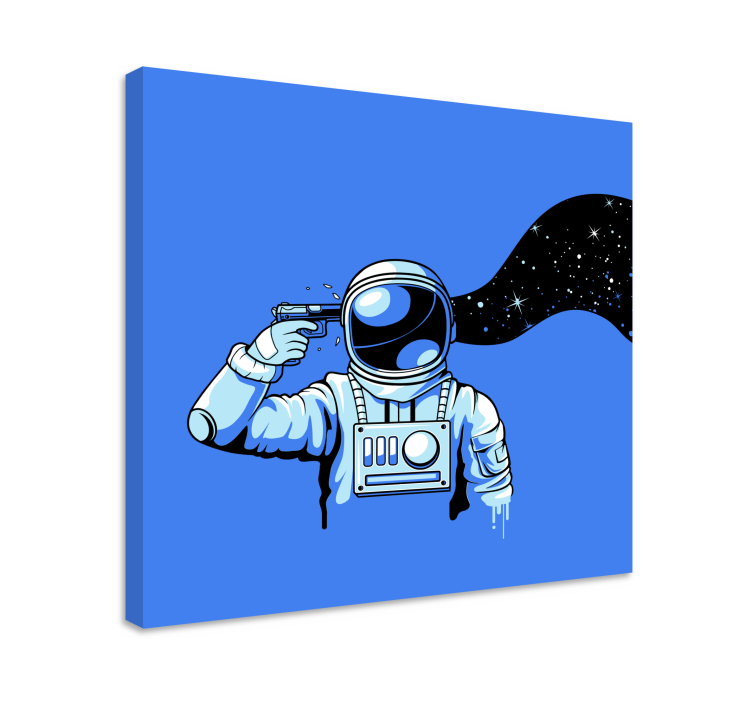 Astronaut Shooting Canvas - TenStickers