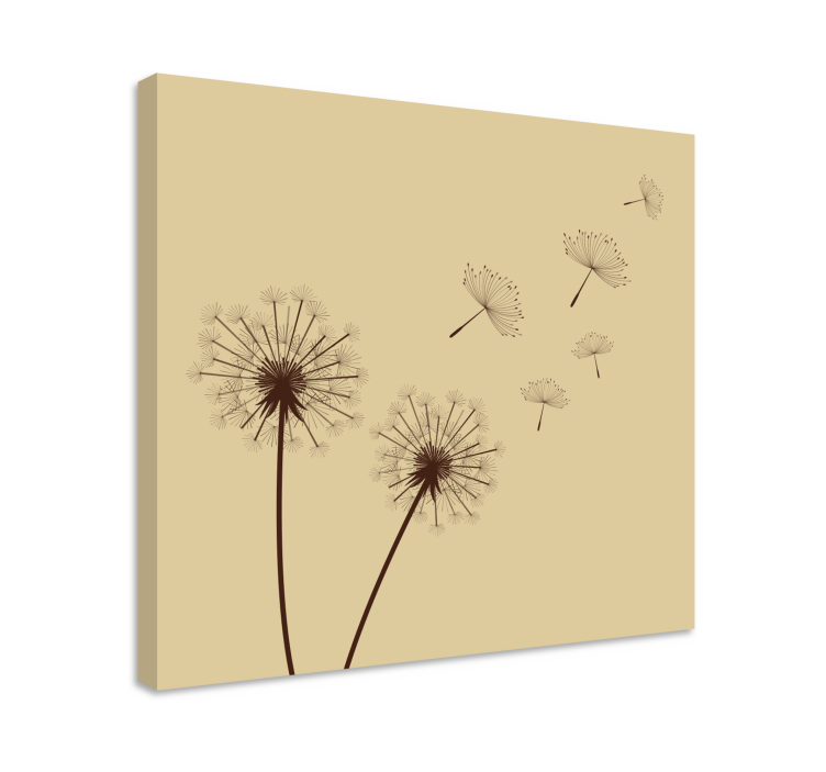 Flowers canvas dandelion seeds in the breeze - TenStickers