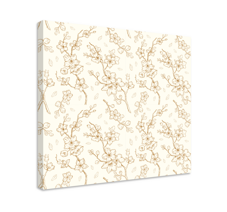 Flowers canvas charming blossom design - TenStickers