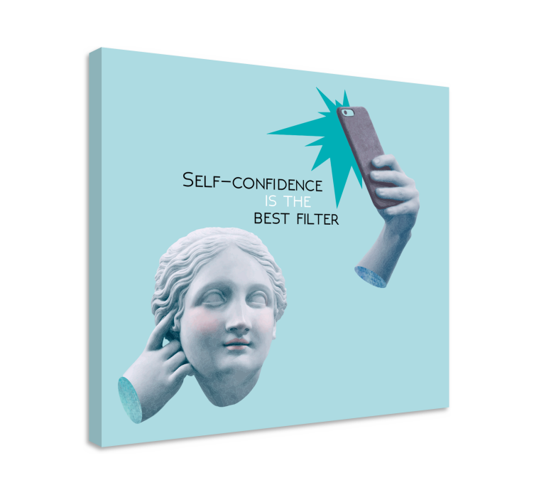 Self-confidence quote canvas - TenStickers