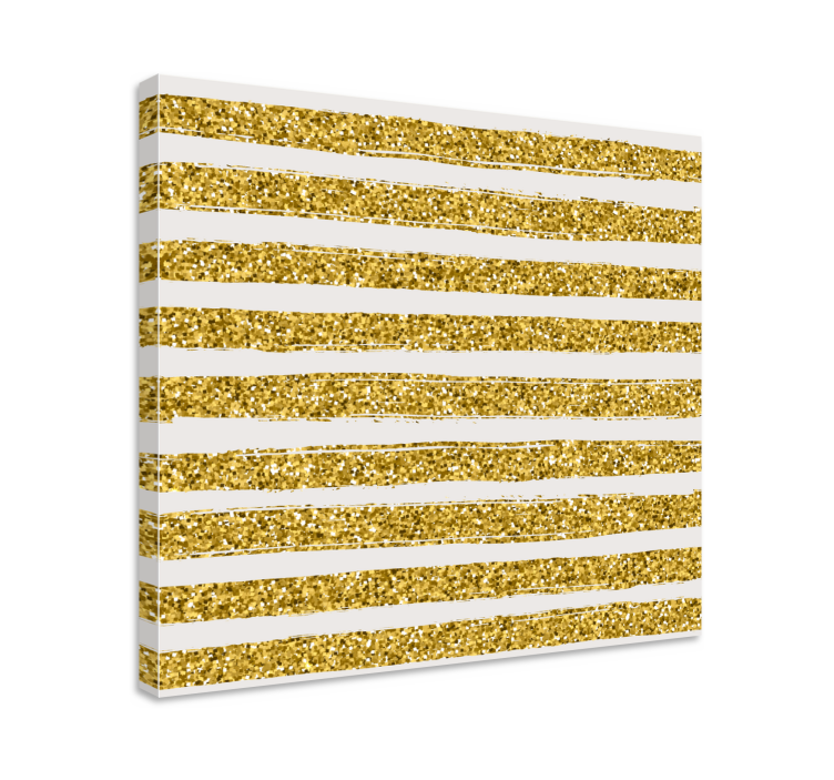 Abstract wall art golden glitter stripes - TenStickers