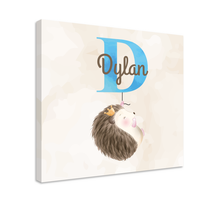 Cocktail canvas cute hedgehog illustration - TenStickers