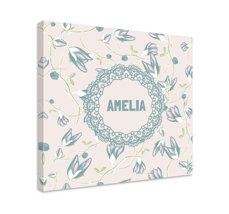 Flowers canvas floral lace pattern - TenStickers