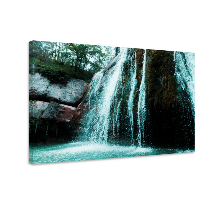 Landscape canvas flowing waterfall scene - TenStickers