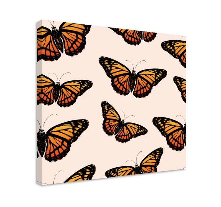 Butterfly canvas of colorful monarch butterflies - TenStickers