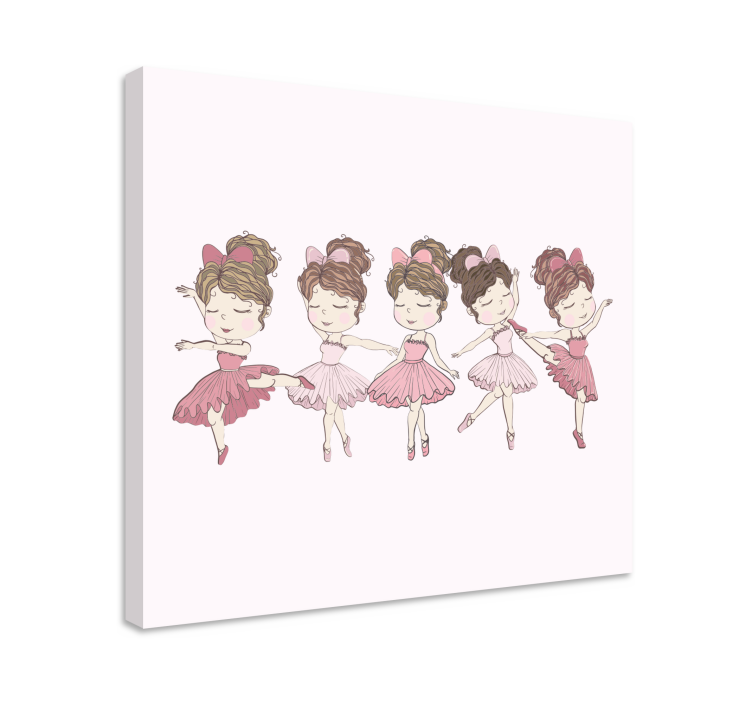 Nursery canvas ballet dancers art print - TenStickers