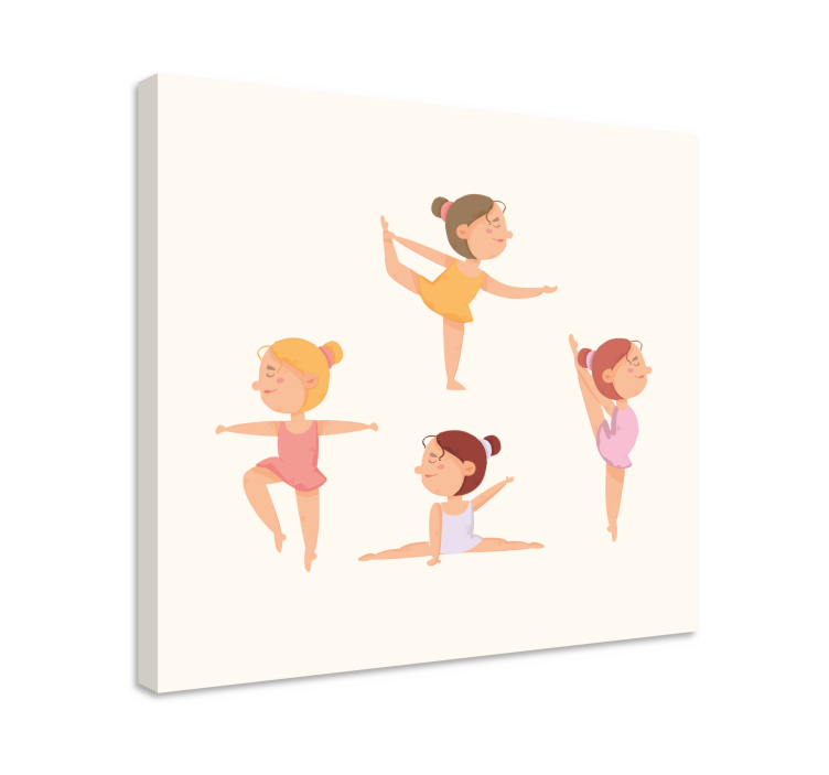 Nursery canvas of dancing ballerinas - TenStickers