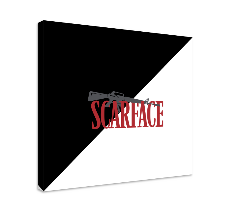 Video game canvas art scarface gun emblem - TenStickers