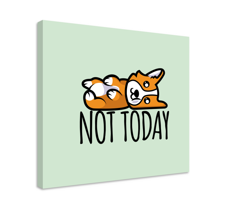 Dog wall art corgi lying down - TenStickers
