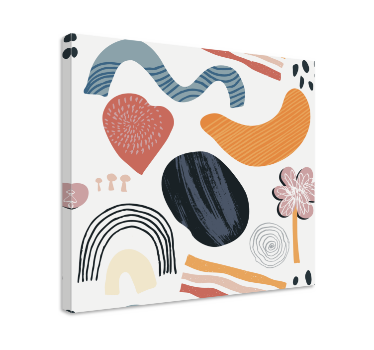 Abstract wall art inspired by vibrant natural forms - TenStickers