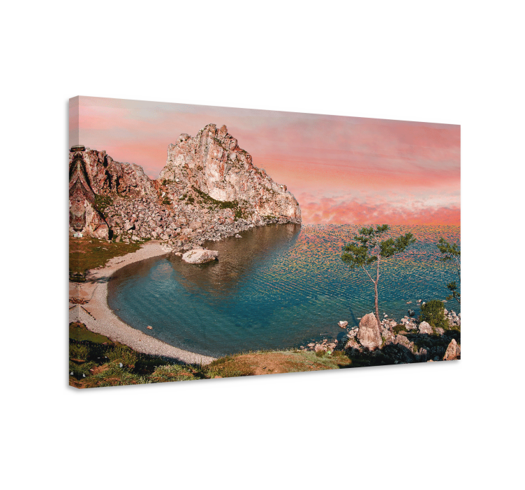 Landscape canvas seaside stone structure - TenStickers