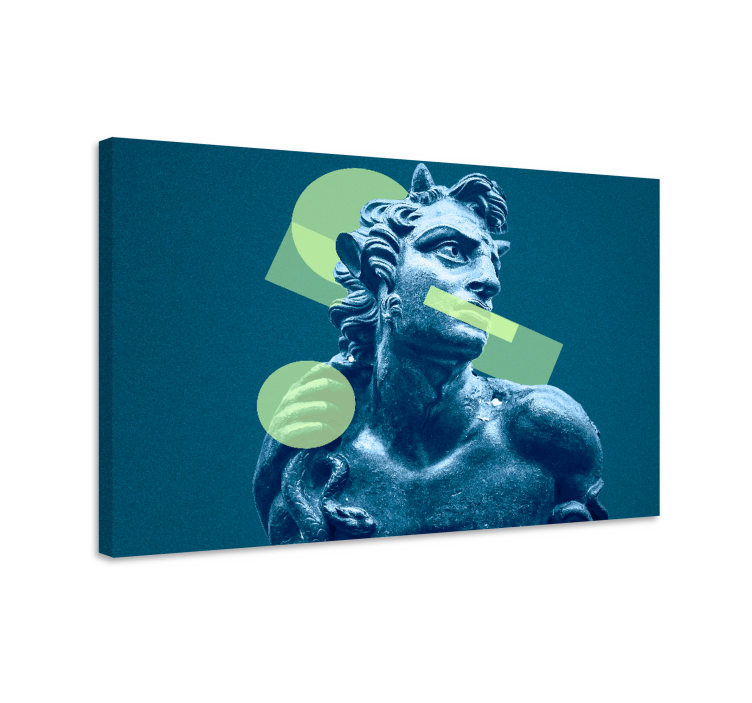 STATUE WITH GEOMETRIC SHAPES canvas art - TenStickers
