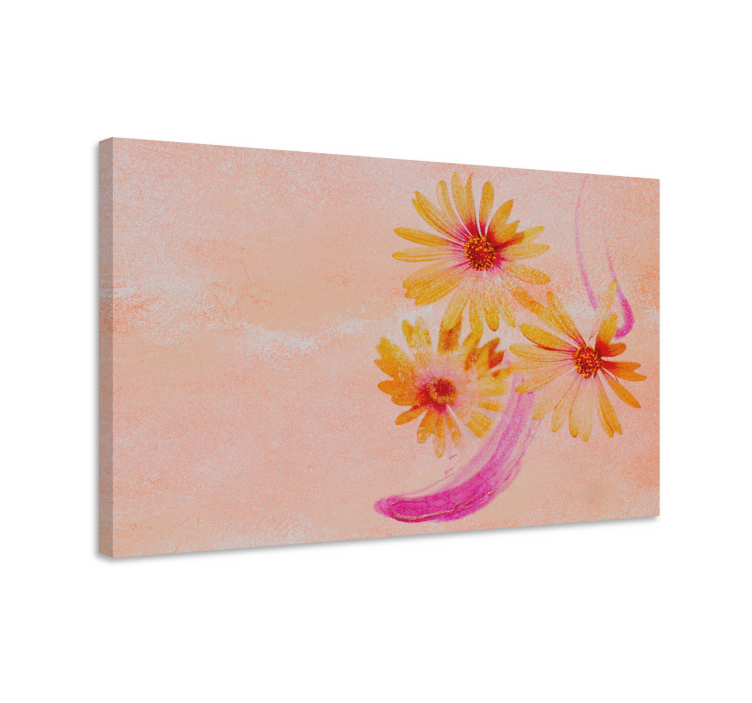 Flowers canvas sunlit floral touch - TenStickers