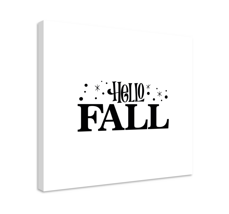 Hello fall greeting quote canvas - TenStickers