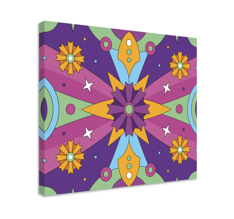 Abstract wall art colorful geometric design - TenStickers