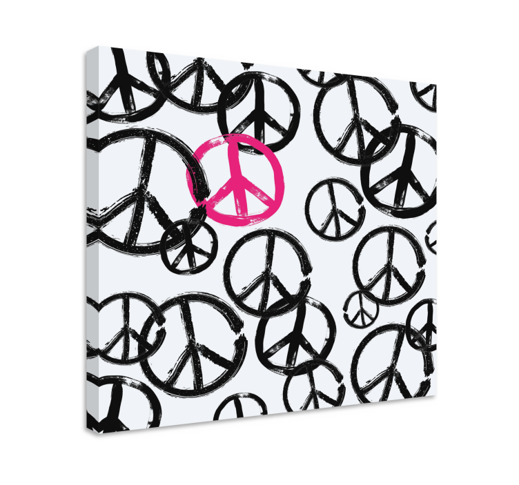 Peace symbols pattern canvas - TenStickers