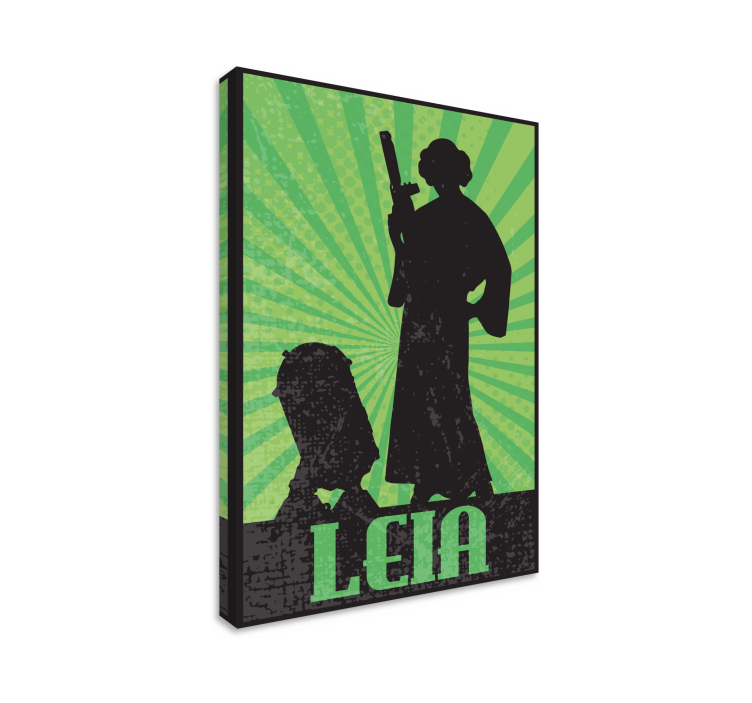 People canvas leia with blaster - TenStickers