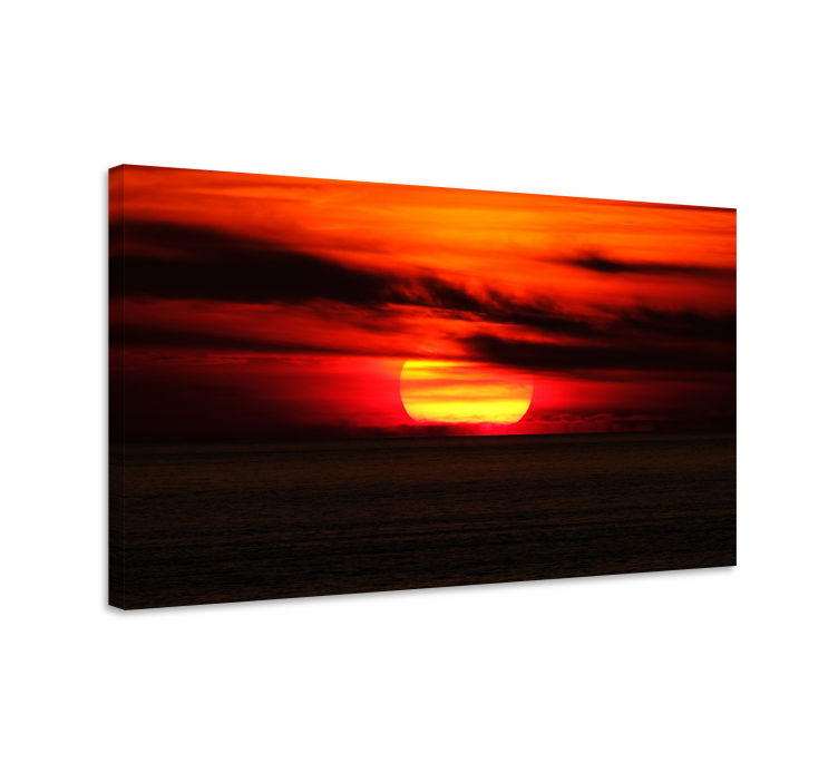 Landscape canvas with breathtaking sunset view - TenStickers