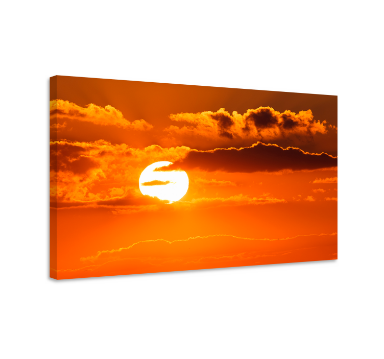 Landscape canvas sunset over clouds - TenStickers