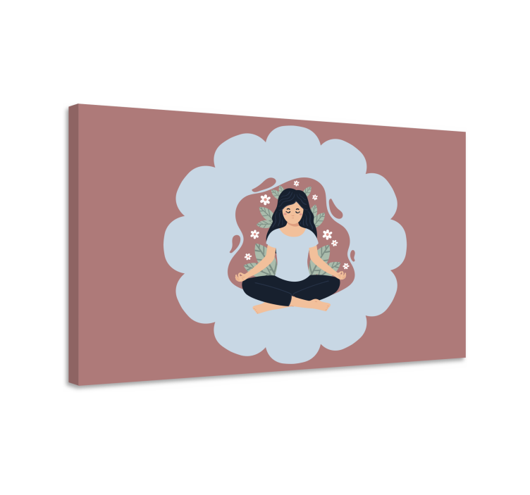 Mandala canvas serene floral energy - TenStickers