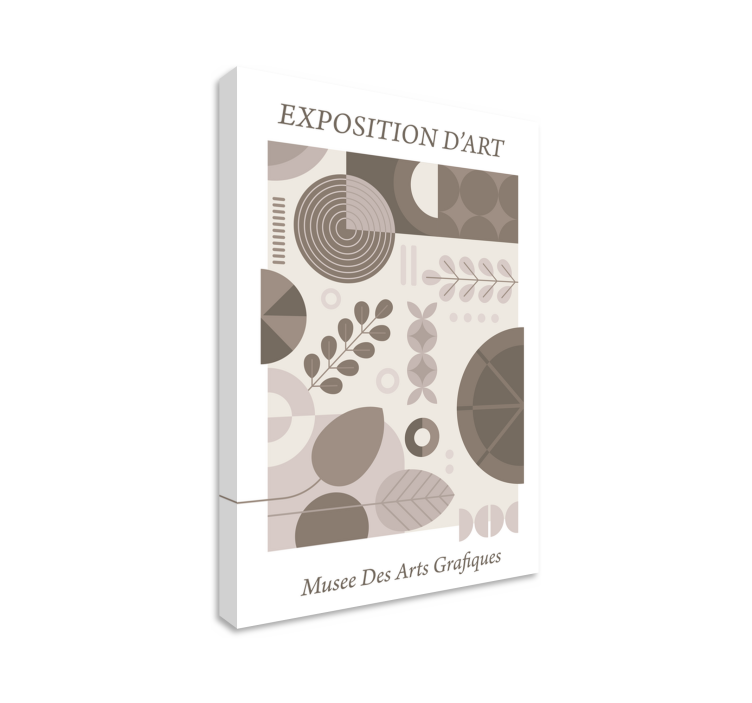 Abstract wall art geometric leaf designs - TenStickers