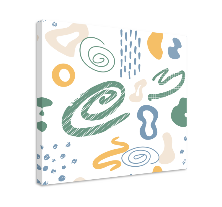Abstract wall art dynamic swirling shapes - TenStickers