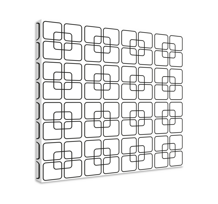 Geometric canvas with intricate square design - TenStickers