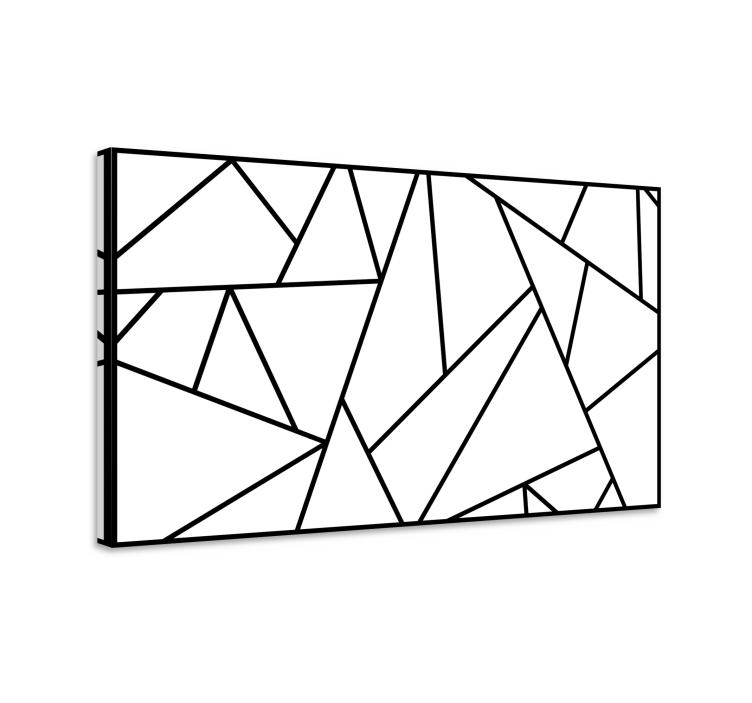 Angular patterns abstract wall art - TenStickers