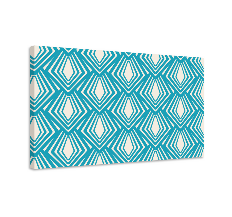 Geometric canvas with diamond pattern design - TenStickers