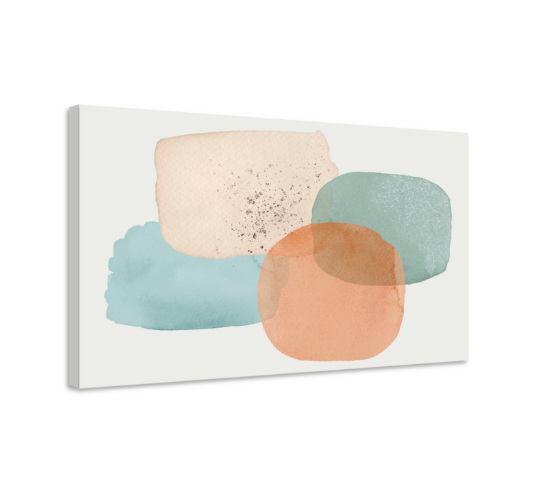 Modern canvas art soft shapes design - TenStickers