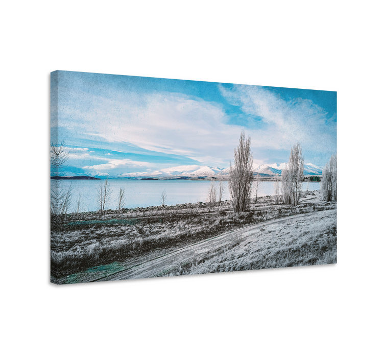 Serene Lake Scenery landscape canvas - TenStickers