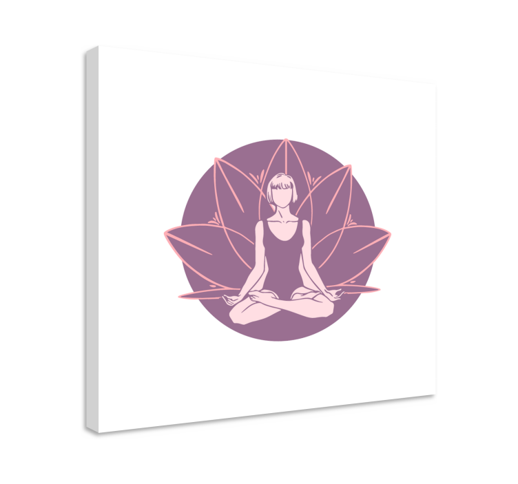 Zen canvas art serenity pose artwork - TenStickers
