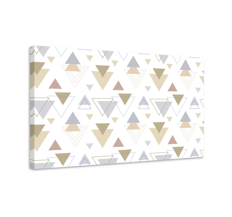 Geometric canvas with triangle patterns - TenStickers